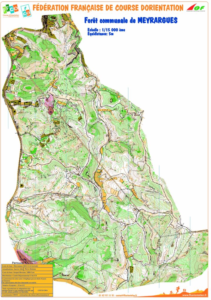 Meyrargues Ancienne carte de 2016 au  15000ieme